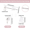925 Sterling Silver Stud Earring Findings STER-BBC0009-91B-2