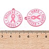 Breast Cancer Awareness Ribbon Zinc Alloy Enamel Pendants ENAM-I079-02-07-3