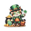 Saint Patrick's Day Opaque Printed Acrylic Pendants OACR-A045-05E-1