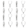 80Pcs 8 Style 201 Stainless Steel Pendant Pinch Bails STAS-FH0001-73-1