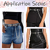 Black PU Leather Waist Belts AJEW-CL0004-87-5