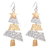 Christmas Tree Alloy Pendant Necklaces & Dangle Earrings Sets WG3F9DA-03-6