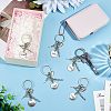 30Pcs Cheerleading Series Alloy Pendant Keychains KEYC-PH01630-4