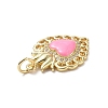 Eco-Friendly Rack Plating Brass Micro Pave Cubic Zirconia Pendants KK-F845-33G-05-3
