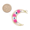 Brass Resin Pendants PALLOY-MZ01073-05-2
