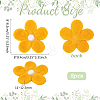 8Pcs Daisy Flower Wool Felt Fabric Costume Accessories AJEW-PH0008-82B-2