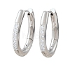 304 Stainless Steel & Crystal Rhinestone Hoop Earrings SA-G003-01P-2