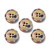 4-Hole Printed Opaque Resin Buttons RE-CBAB147-19-1