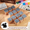 Wooden Stamps with Rubber DIY-WH0002-65E-4