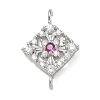 Brass Rhinestone Pendants RB-CBAA948-02P-1