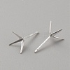 925 Sterling Silver Stud Earring Findings STER-WH0008-15G-S-1
