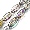 Electroplated Transparent Glass Beads Strands GL-CBA98F0-08D-1