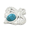 304 Stainless Steel with Dyed Synthetic Turquoise Pendants STAS-G374-05S-02-2