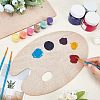 CHGCRAFT 4Pcs 2 Styles Wooden Color Palette WOOD-CA0001-21-4