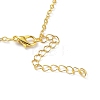 Alloy Pendant Necklace with Box Chains NJEW-G107-01G-3