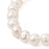 Natural Pearl Bead Finger Rings for Women RJEW-JR00963-02-3