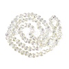 Electroplate Transparent Glass Beads Strands EGLA-Q133-01A-12-2