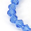 Half-Handmade Transparent Glass Beads Strands X-GB6mmC24-1