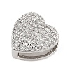 Brass Micro Pave Cubic Zirconia Slide Charms ZIRC-I068-10P-3