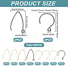 MAYJOYDIY US 56Pcs 8 Style 304 Stainless Steel Earring Hooks STAS-MA0001-09-2