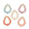 Glass Seed Beaded Pendnats PALLOY-MZ01361-1