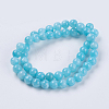 Natural Yellow Jade Beads Strands X-G-G598-8mm-YXS-28-2