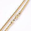 304 Stainless Steel Rope Chain Necklaces X-NJEW-F226-03G-02-2