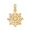 Brass Micro Pave Clear Cubic Zirconia Pendants CU-CBA9B49-02C-G-1