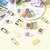 28Pcs 7 Colors Transparent Acrylic Enamel Beads OACR-CJ0002-85-5