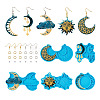 5Pcs 5 Style Sun & Moon & Cloud & Star Pendant Silicone Mold DIY-TA0003-72-20