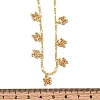 Brass Micro Pave Cubic Zirconia Butterfly Pendant Necklaces NJEW-B157-15G-5