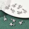 SHEGRACE Brass Micro Pave Clear Cubic Zirconia Charms XGRQ2O889-419P-4