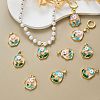 5Pcs Brass Enamel Pendants KK-SZ0002-58B-5