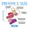 Alloy Resin Butterfly Keychains KEYC-TADJ0002-02G-M-3