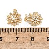 Christmas Brass Micro Pave Cubic Zirconia Charms KK-L255-18G-05-3