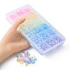 18 Style Transparent Rainbow Iridescent Acrylic Beadss Plated MACR-YW0002-09-5