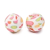 Food Grade Eco-Friendly Printed Silicone Beads SIL-A013-01A-04-1