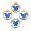 Alloy Rhinestone Pendants PALLOY-S183-001B-RS-1