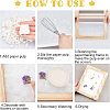 SUPERFINDINGS 3Pcs 3 Style Wooden Paper Making DIY-FH0004-03-3