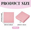 5Pcs Rhombus Textured Cardboard Jewelry Packing Boxes with Sponge Inside CBOX-TA0001-18D-3