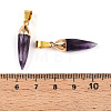 Natural Amethyst Pendants G-N345-01F-3