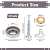 30 Bags 304 Stainless Steel Glass Fasteners STAS-BC0004-30P-2