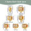 14Pcs 7 Styles Brass Tube Bails KK-AR0004-59-2