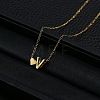 Alloy Letter Heart Pendant Necklaces for Women WGBB55E-18-1