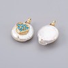 Natural Cultured Freshwater Pearl Pendants PEAR-F008-23G-02-2