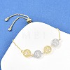 Brass Box Chain Slider Bracelets BJEW-C139-01A-GP-2