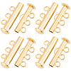 6Pcs Brass Slide Lock Clasps KK-BBC0027-58B-7