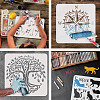 Large Plastic Reusable Drawing Painting Stencils Templates DIY-WH0202-415-4