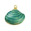 Real 18K Gold Plated Rack Plating Brass Enamel Pendants KK-M293-32G-03-1