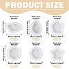12Pcs 6 Styles DIY Pendants Silicone Molds DIY-TA0015-43-4